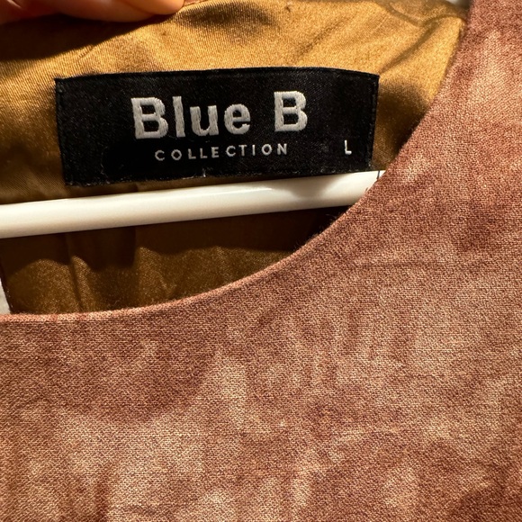 Brown marble print dress L - Picture 2 of 9